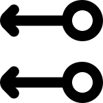 Arrow Left Double Circle 324 SVG Icon